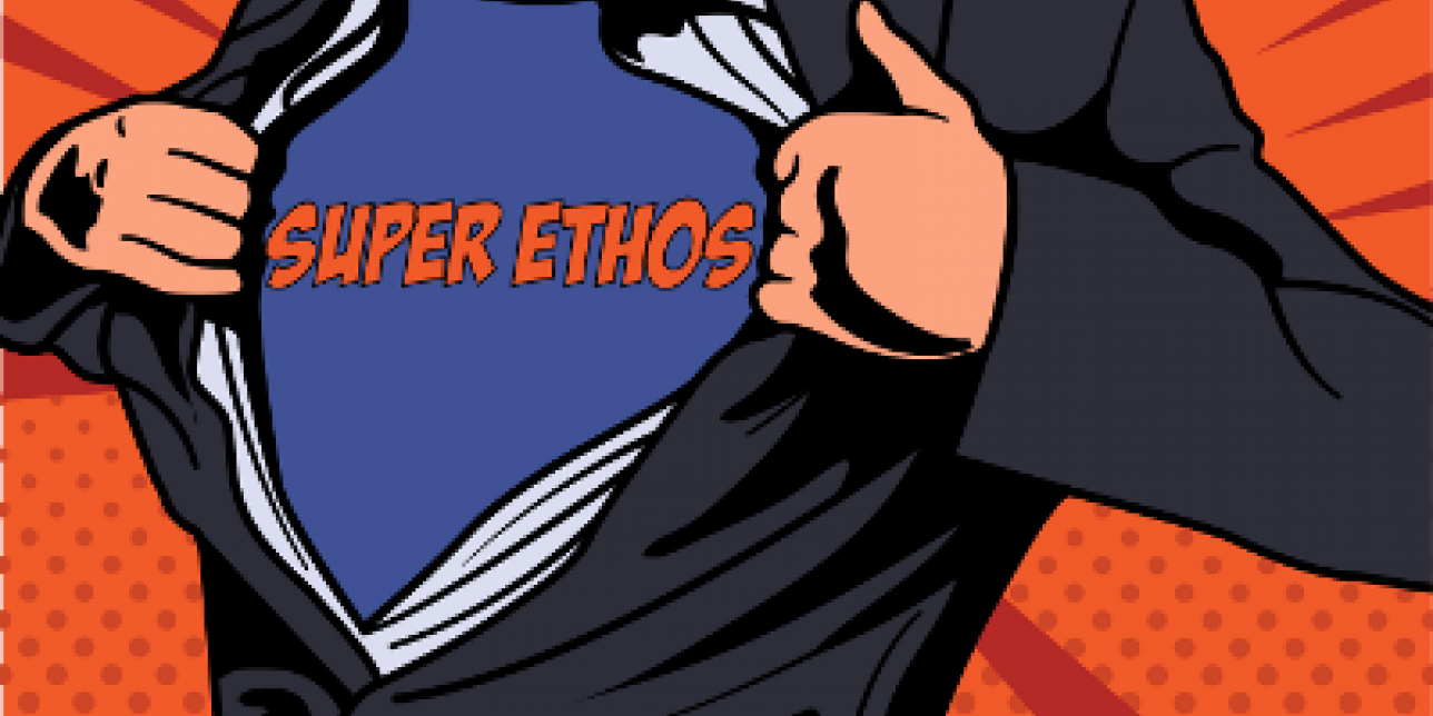 Remera inscripción "Super ethos"