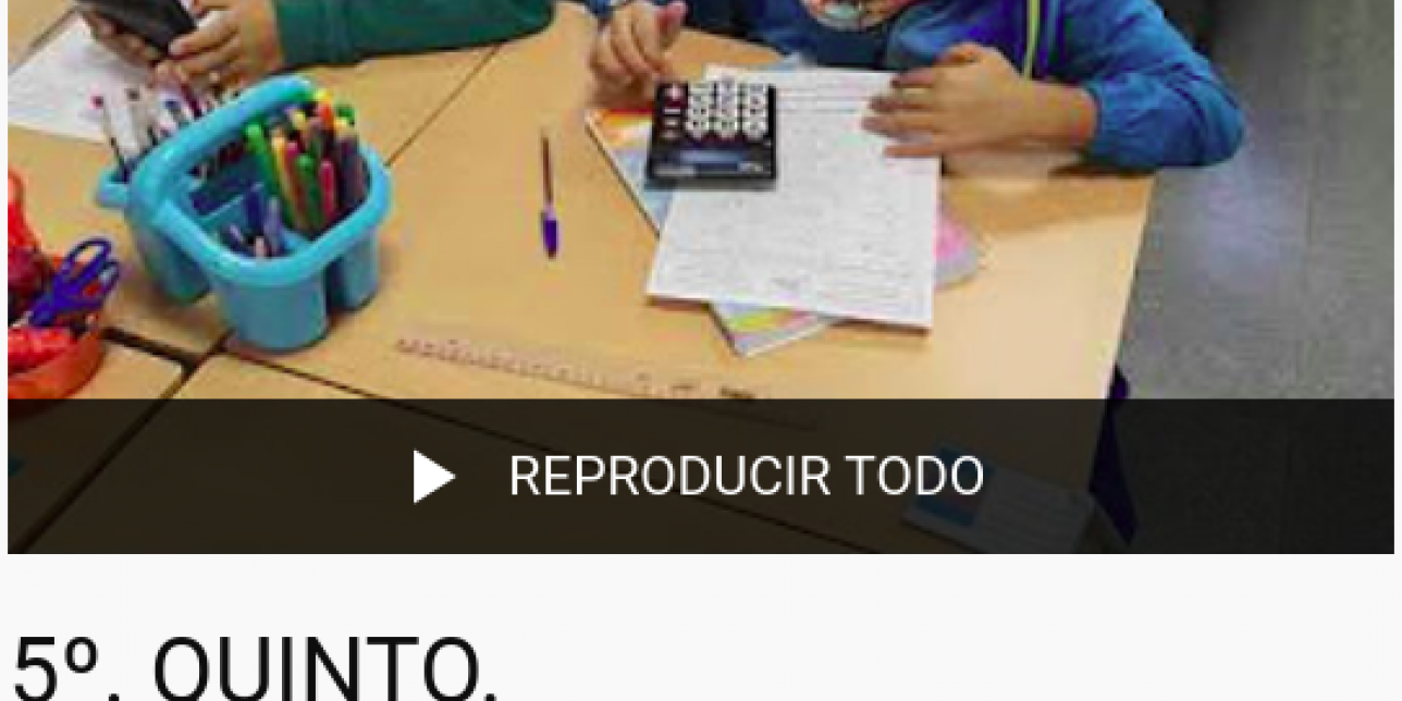 Portada de la lista de reproducción de videos de quinto grado.