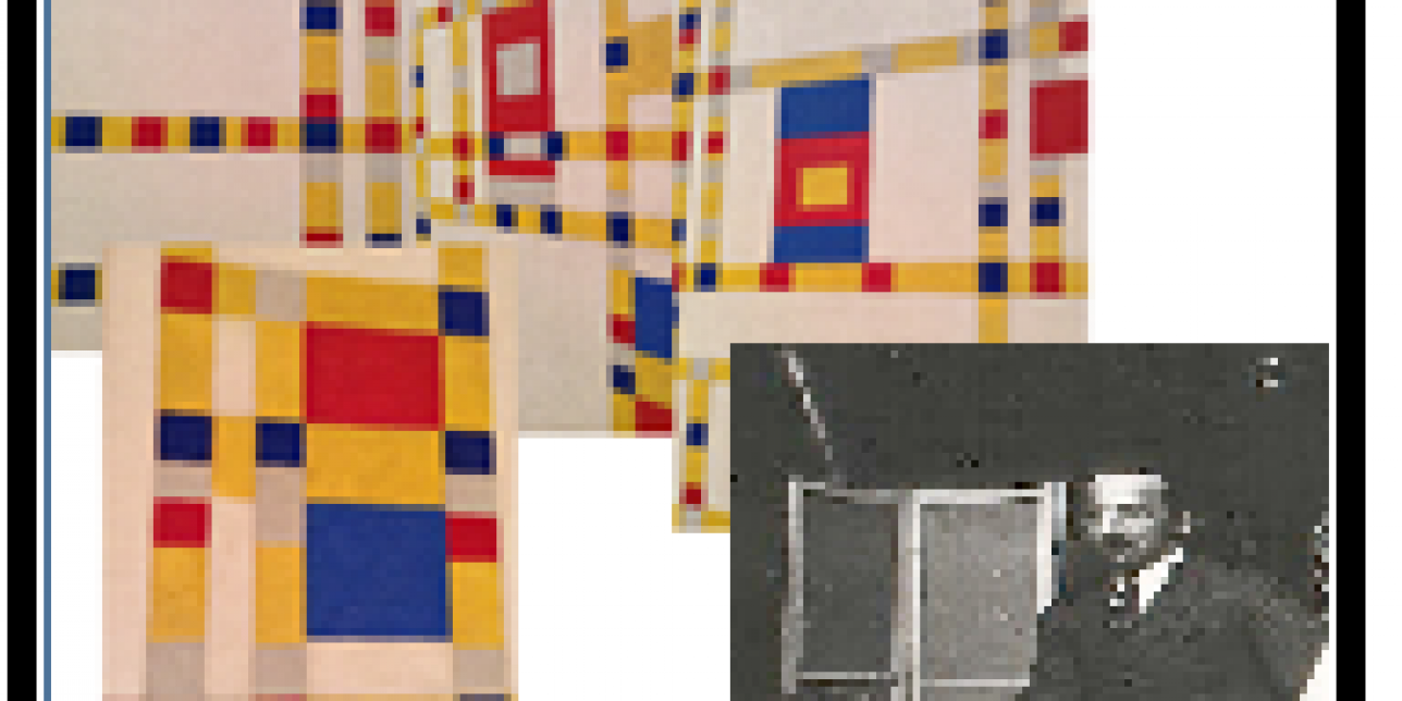 Collage con obras de Mondrian