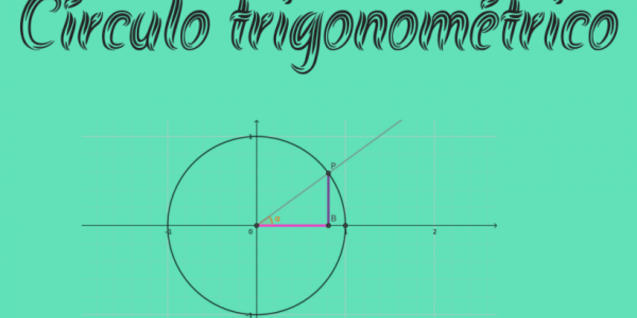 Contiene una leyenda: "Círculo trigonométrico" y la imagen de un círculo trigonométrico.