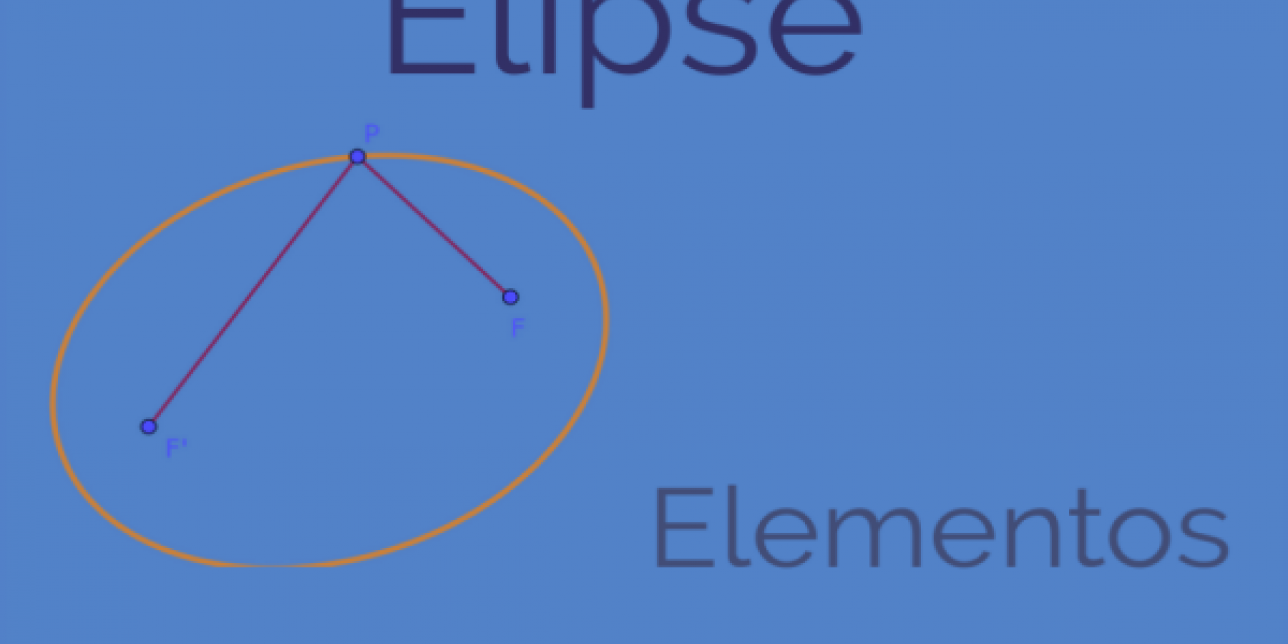 Contiene una imagen de una elipse y dos leyendas "Elipse" y "Elementos".