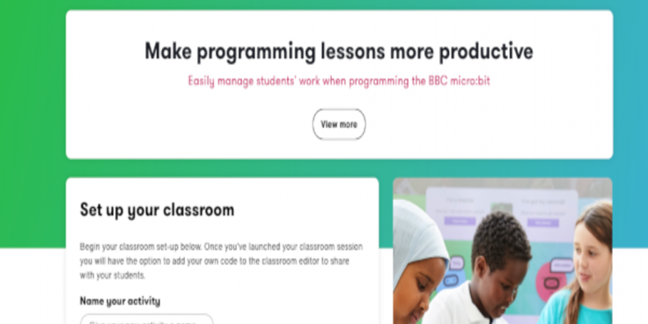 Portada sitio Micro:bit Classroom https://classroom.microbit.org/