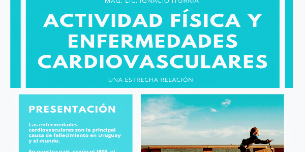 Imagen de infografía sobre actrividad física y enfermedades cardiovasculares.