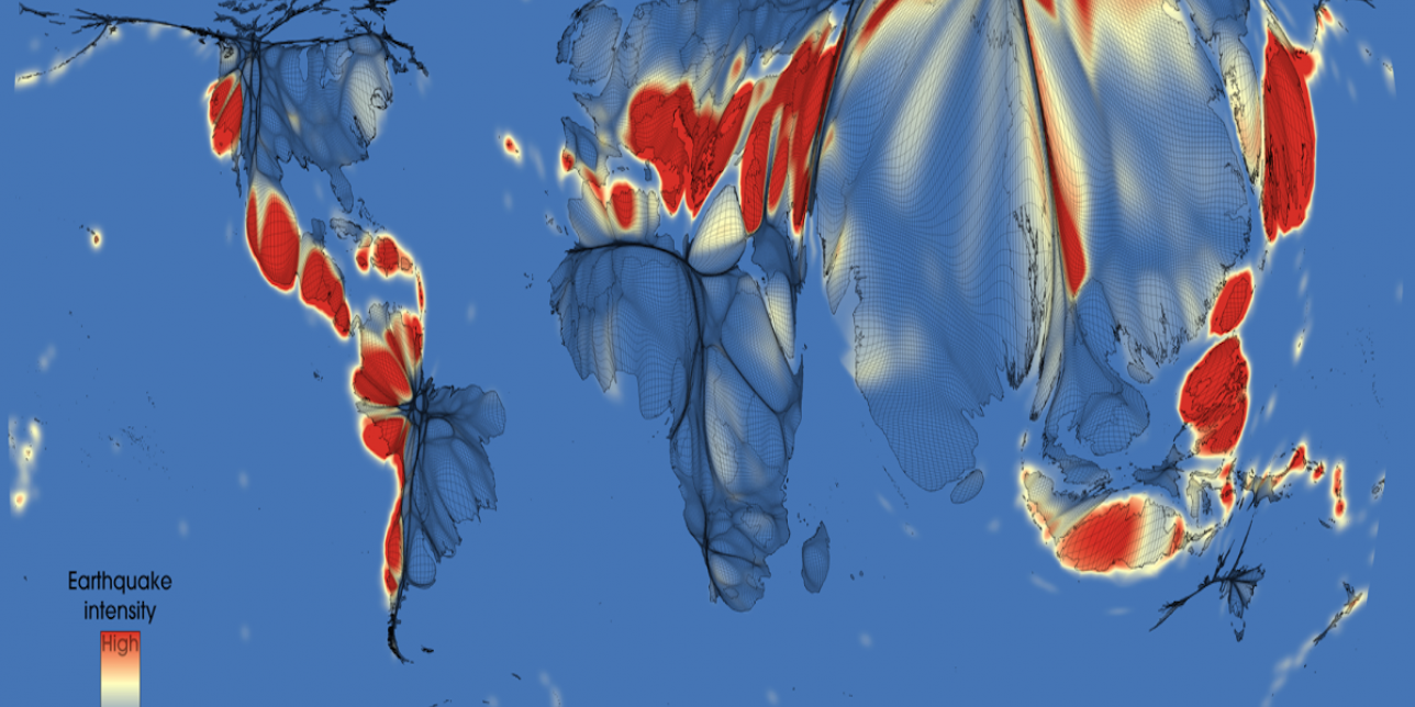 Cartograma: "Riesgo de terremoto"