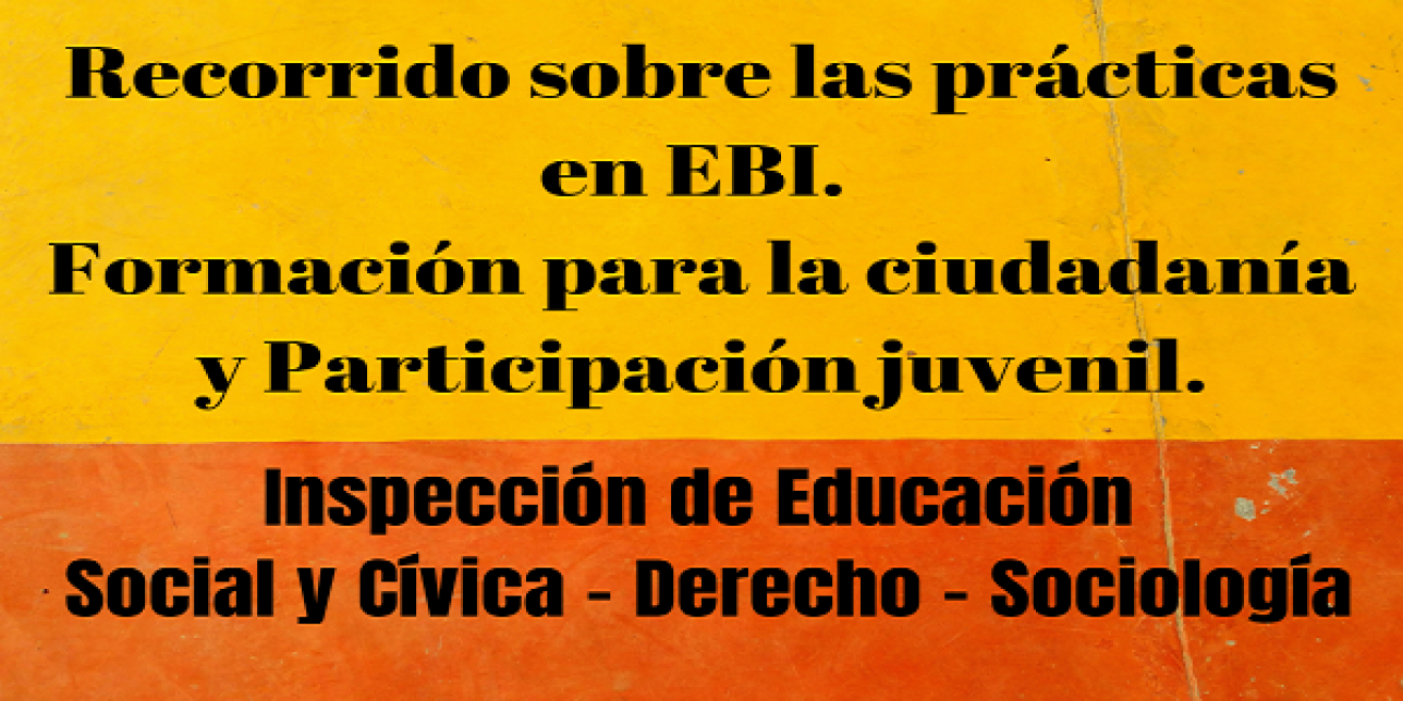 Imagen que dice Sala docente sobre prácticas en EBI.  Formación para la ciudadanía y Participación juvenil.