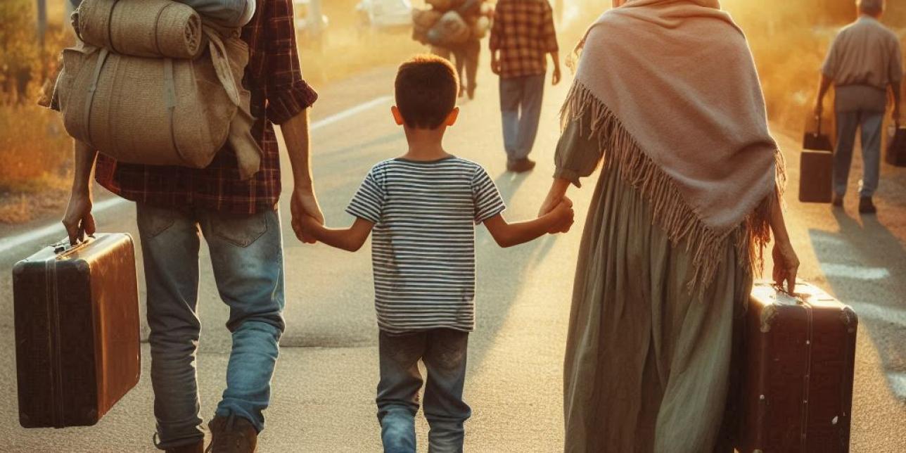 familia de migrantes emprende el viaje