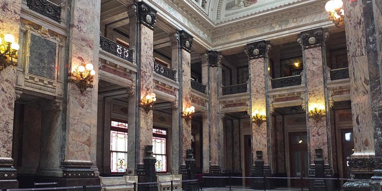 Interior del Palacio Legislativo de Montevideo