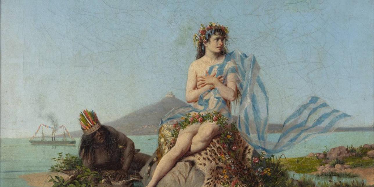 Imagen de la obra "Resurgimiento de la patria" de Juan Manuel Blanes